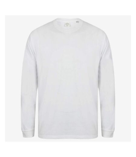 SF Unisex Adult Slogan Drop Shoulder Long-Sleeved T-Shirt (White)