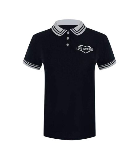 Polo Motif/style Cœur Homme Bleu Marine Foncé Love Moschino