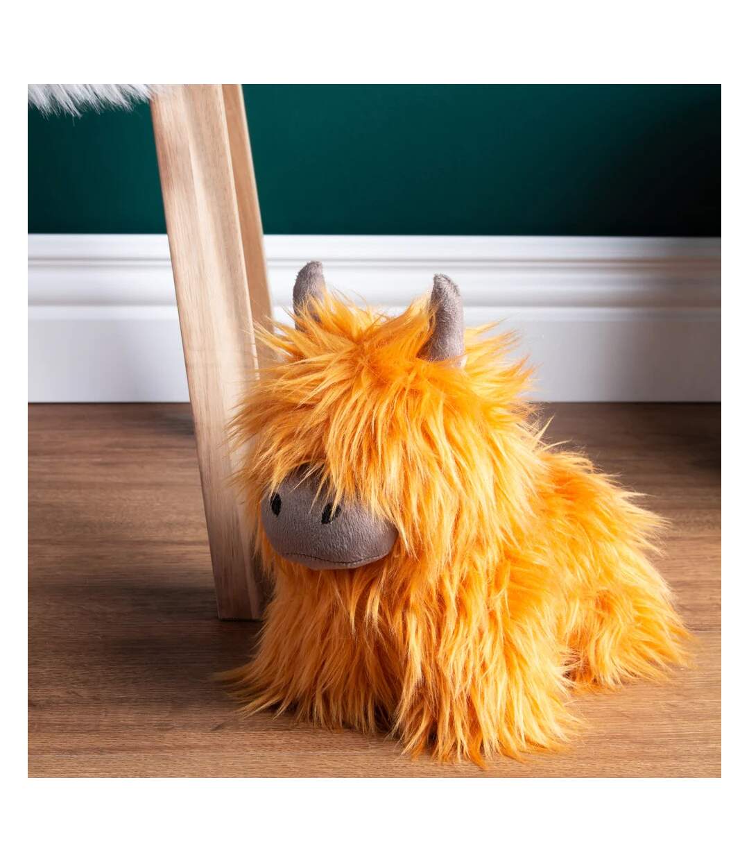 Highland cow doorstop 16cm x 23cm x 25cm orange Paoletti-4