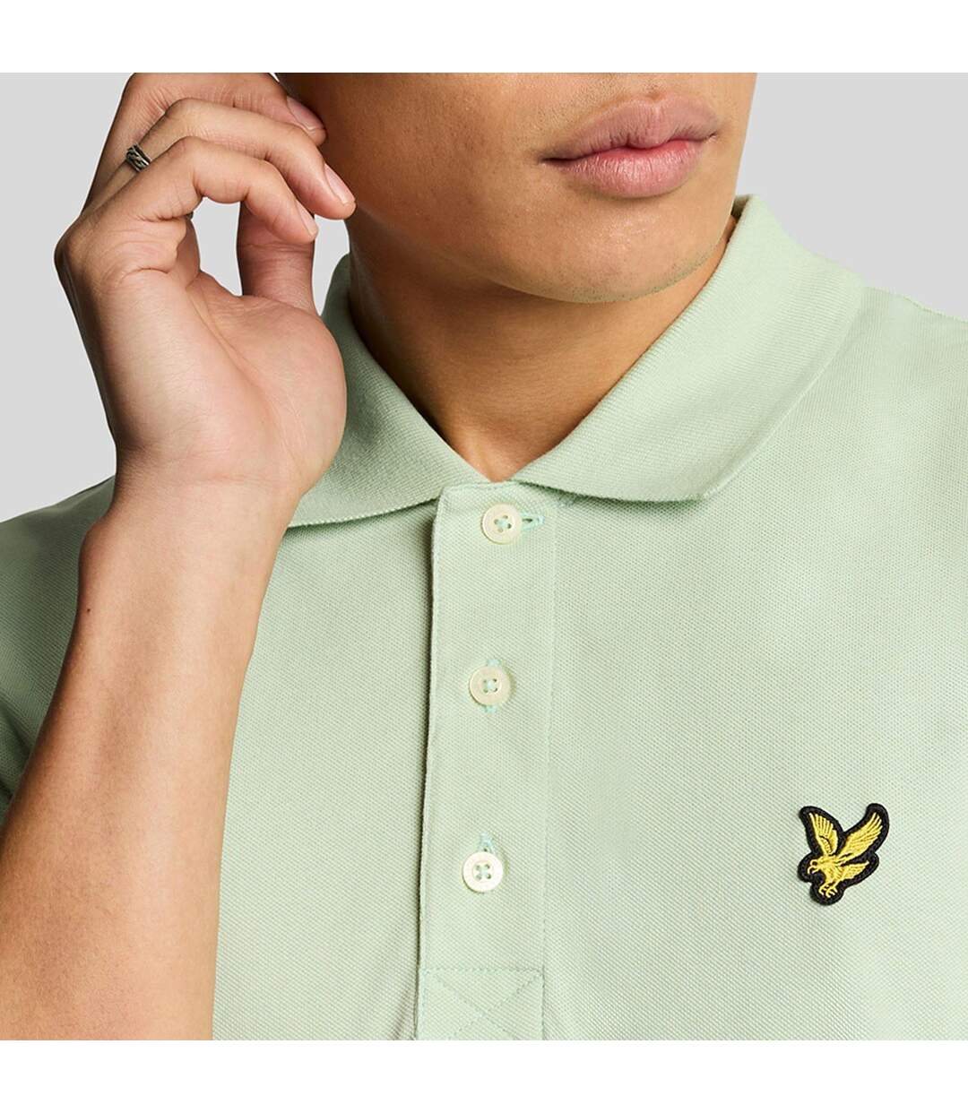 Polo Uni Homme Vert Clair Lyle & Scott-4
