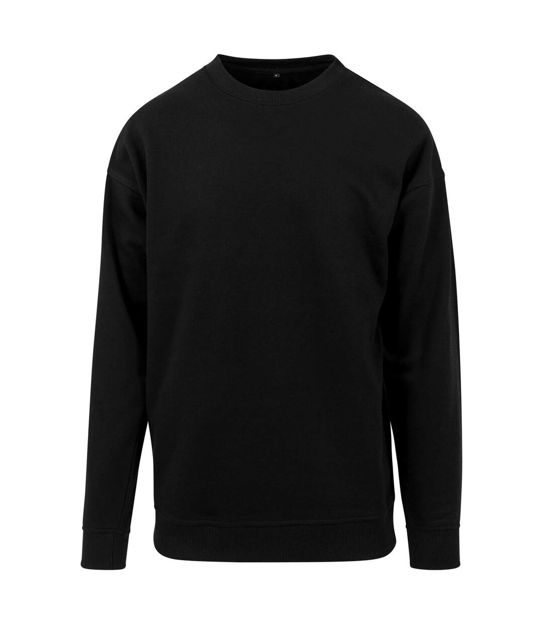 Sweat-shirt À Col Ras Du Cou Pour Hommes Noir Build Your Brand-2