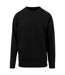Sweat-shirt À Col Ras Du Cou Pour Hommes Noir Build Your Brand-2