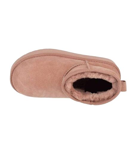 Womens/ladies Stinger Micro Sheepskin Platform Snow Boots Pink EMU Australia