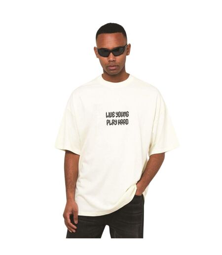 T-shirt Motif/style Lettrage Punk Homme Blanc LY