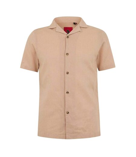 Mens Havanah Regular Short-sleeved Shirt Sand Luke