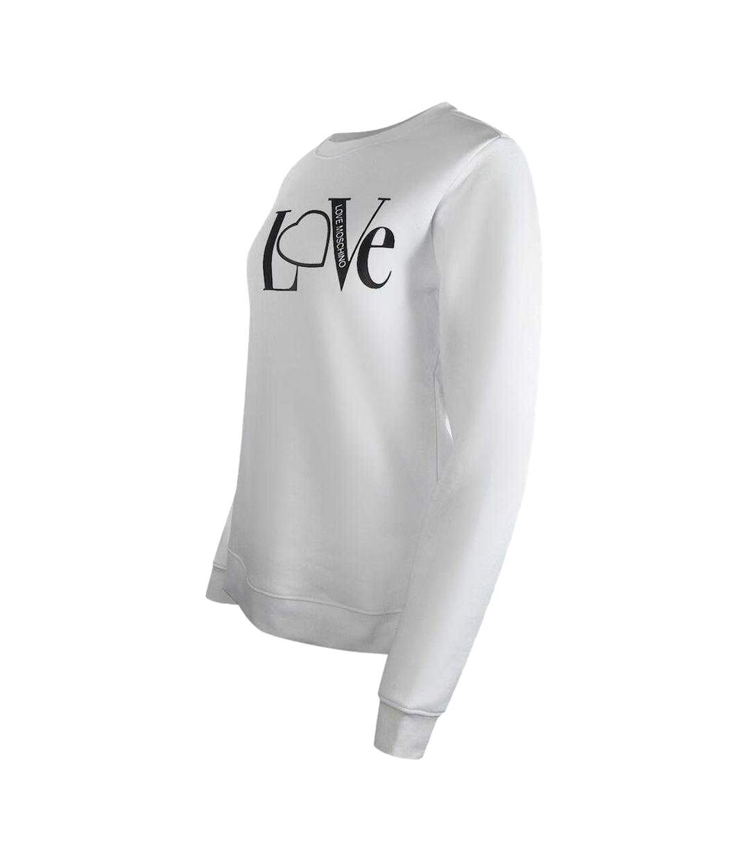 Womens/ladies Love Logo Long-sleeved Sweatshirt White Love Moschino-3