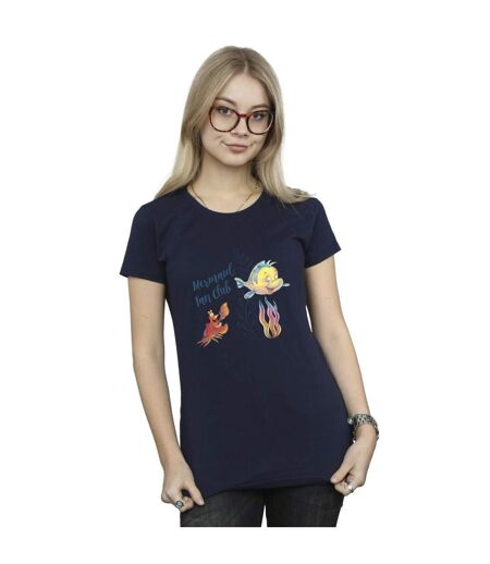 Disney T-shirt coton The Little Mermaid Club Femme/Ladies (Bleu marine) - UTBI26354