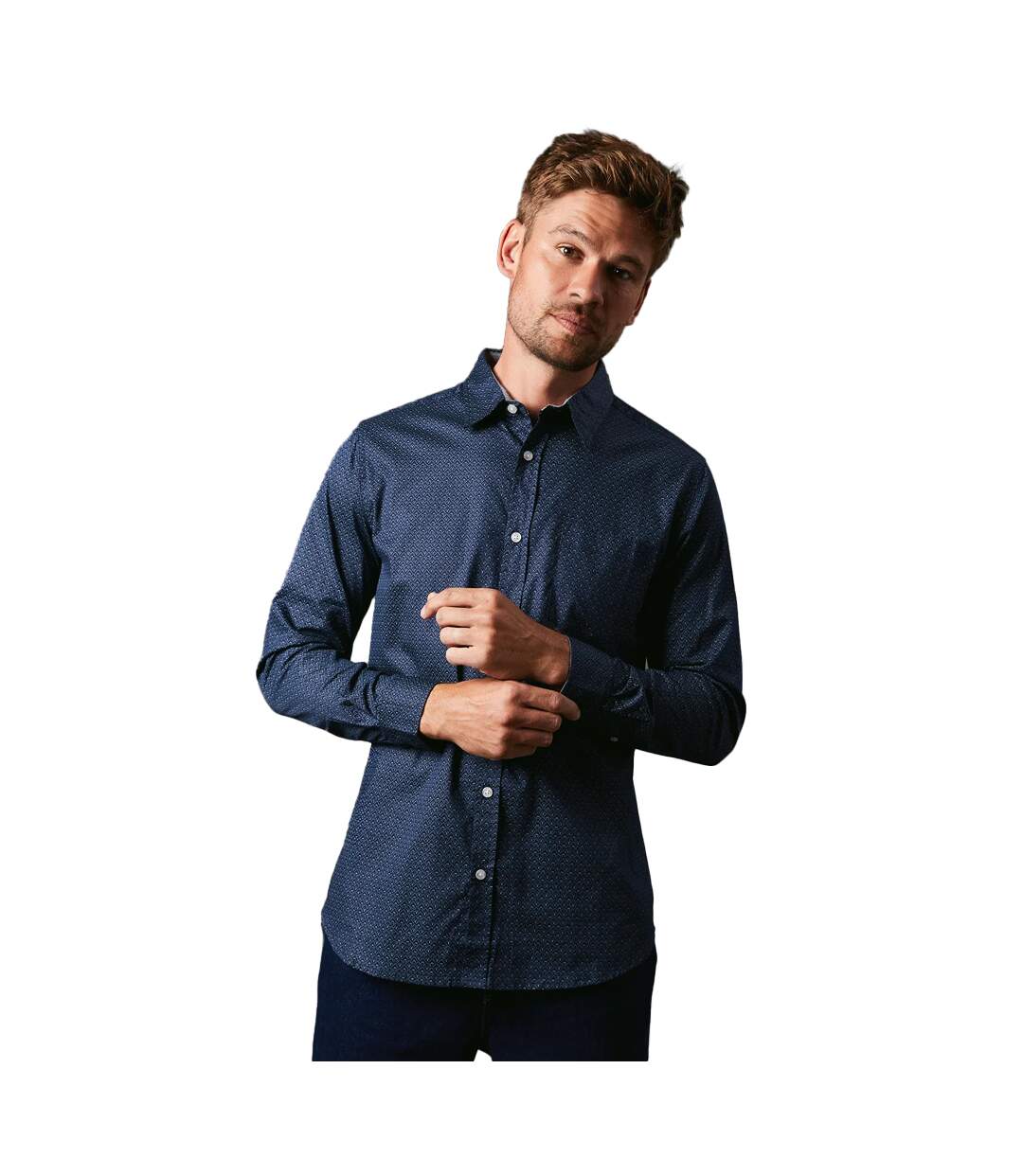 Chemise homme bleu marine Maine-1