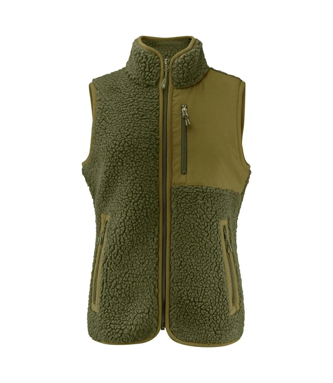 Veste Sans Manches Kingsley Femme Vert Kaki Foncé James Harvest-1