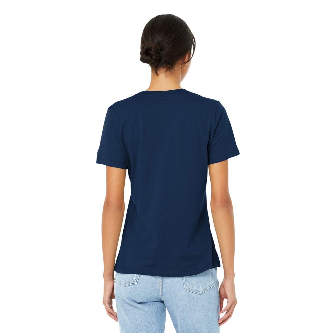 T-shirt femme bleu marine Bella + Canvas-2