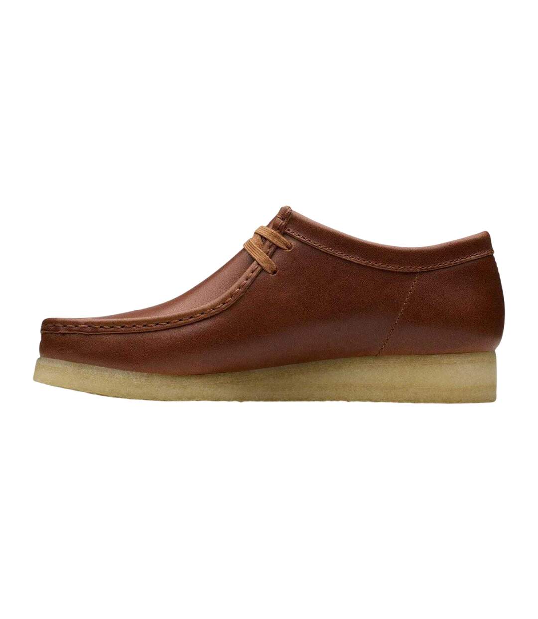 Mens Wallabee Leather Moc Toe Boat Shoes Tan Clarks Originals-3