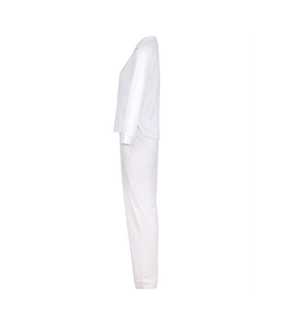 Ensemble De Pyjama Manches Longues Femme Blanc Cassé Towel City-3