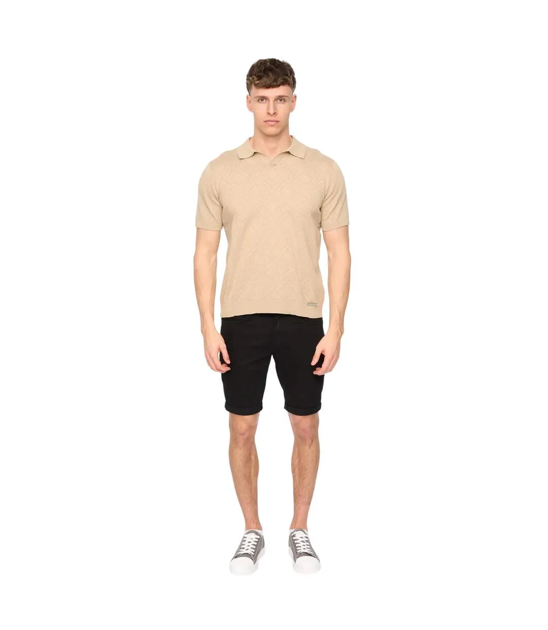 Polo Dedham Homme Beige Gris Duck And Cover-4