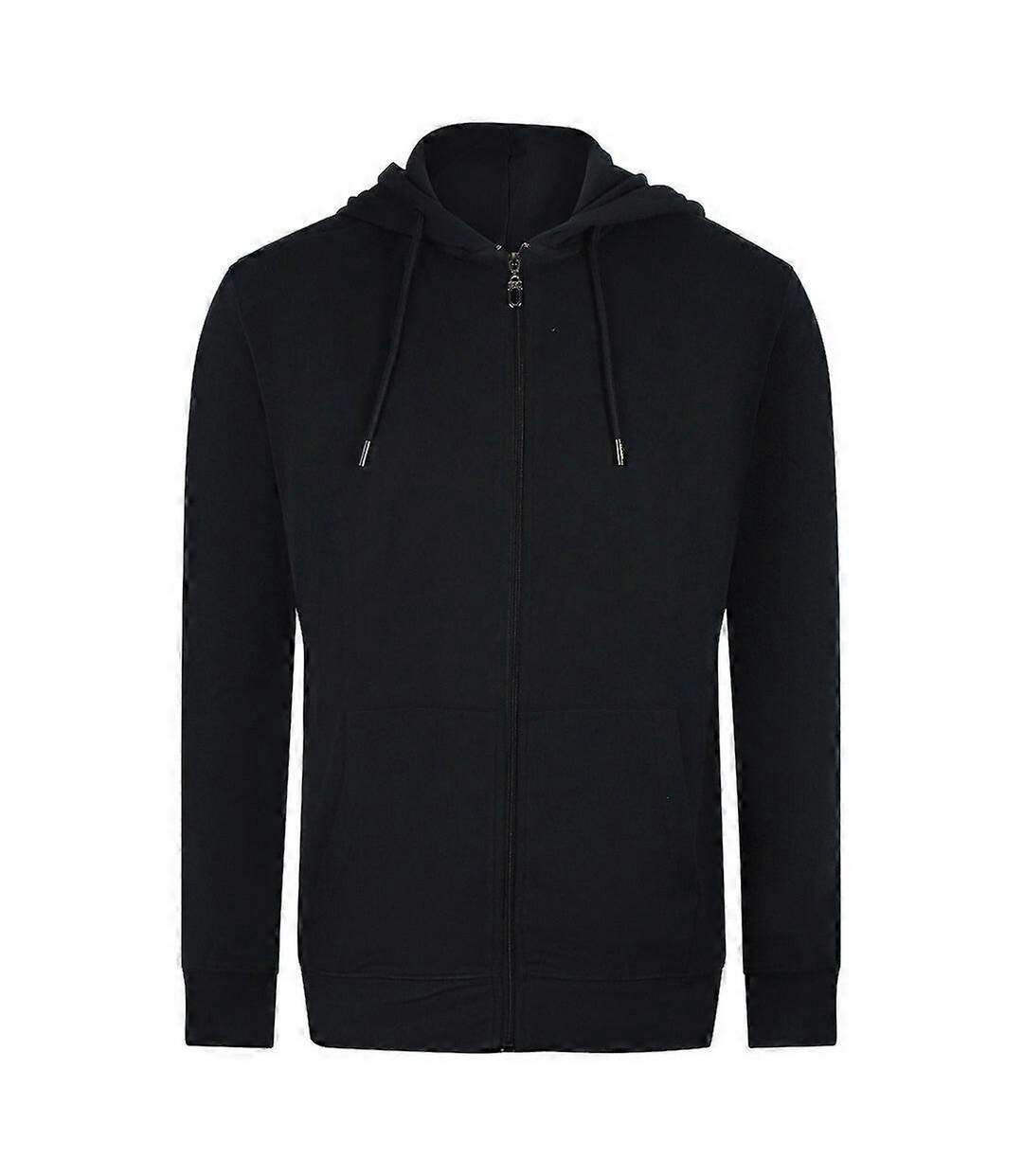 Mens Floral Full Zip Hoodie Black Cavalli Class-1