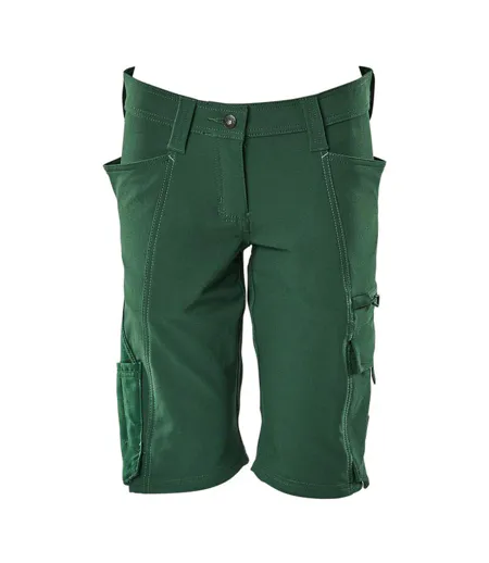 Mens Accelerate Work Shorts Green Mascot