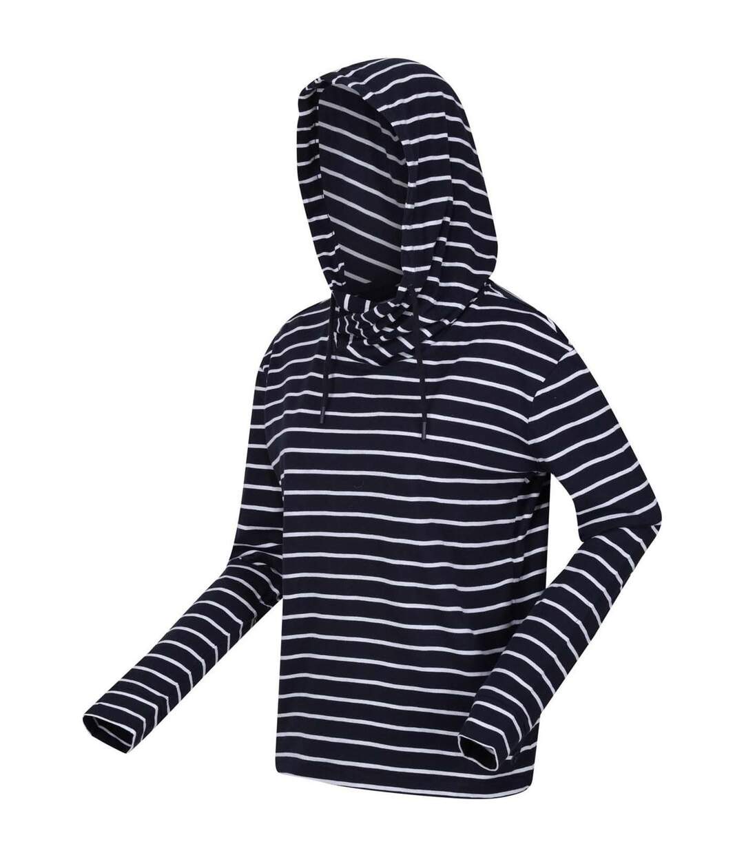 Womens/ladies Monsal Striped Hoodie Navy White Regatta-1