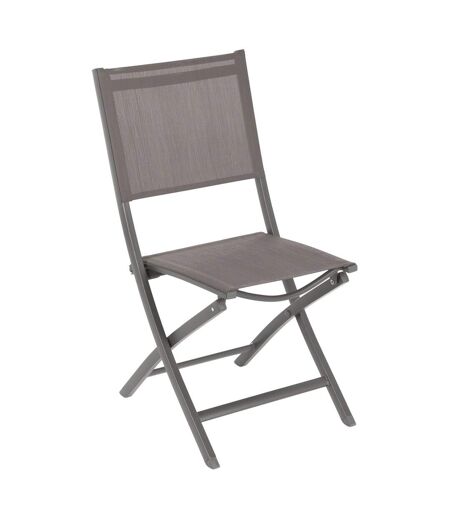 Lot de 4 Chaises de jardin pliante Essentia - Gris wengé et marron tonka