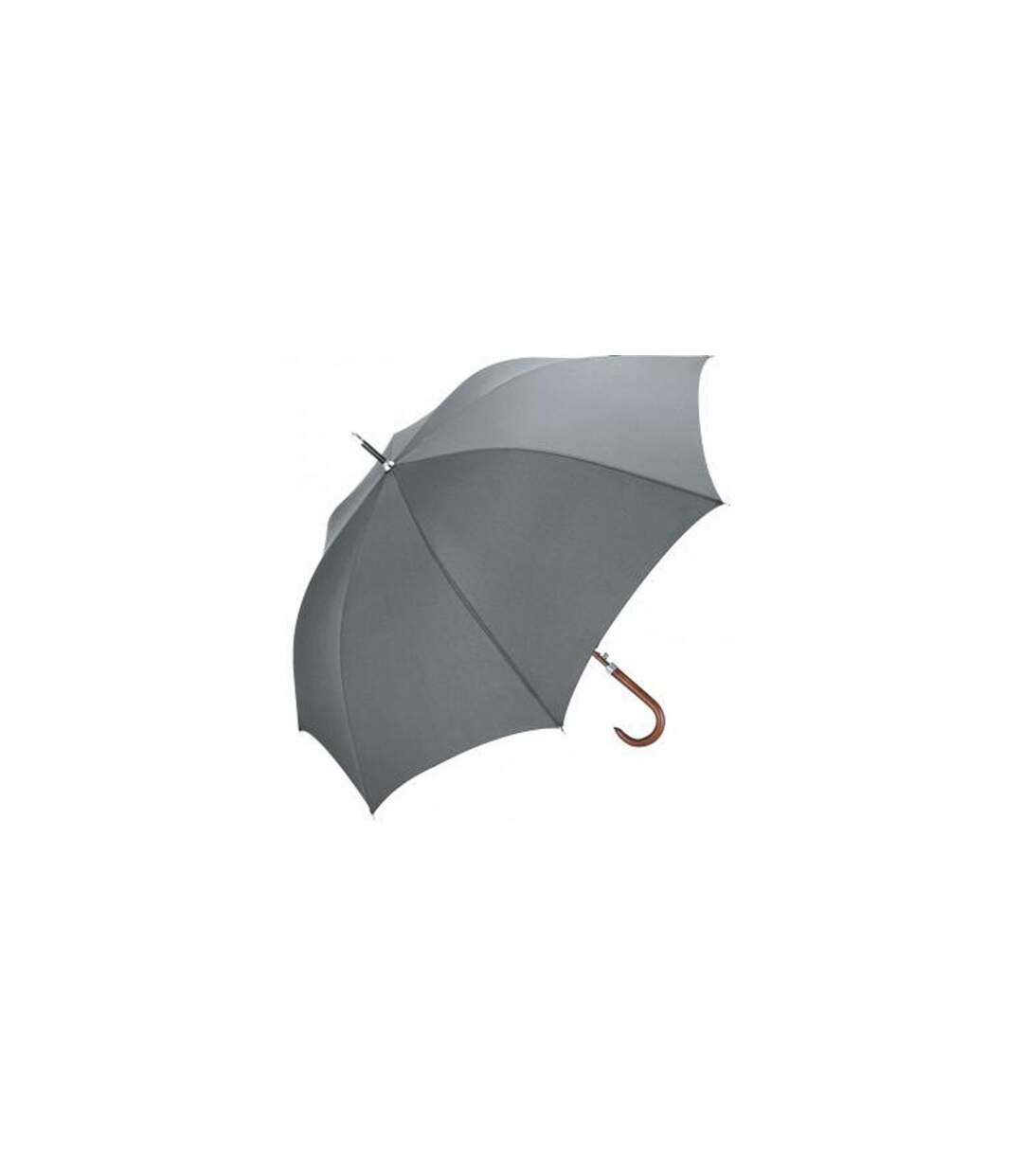 Parapluie automatique golf 120 cm poignée canne bois - 7350 - gris-1