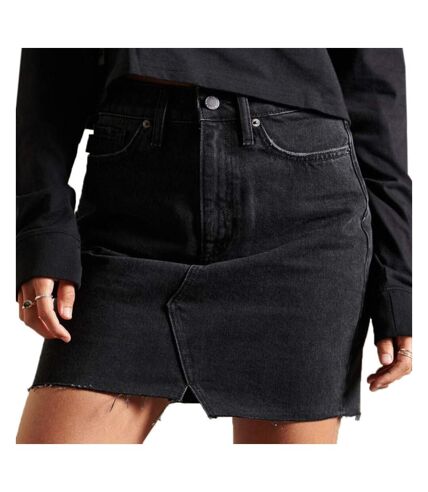 Jupe en Jean Noir Femme Superdry Mini Skirt - 24