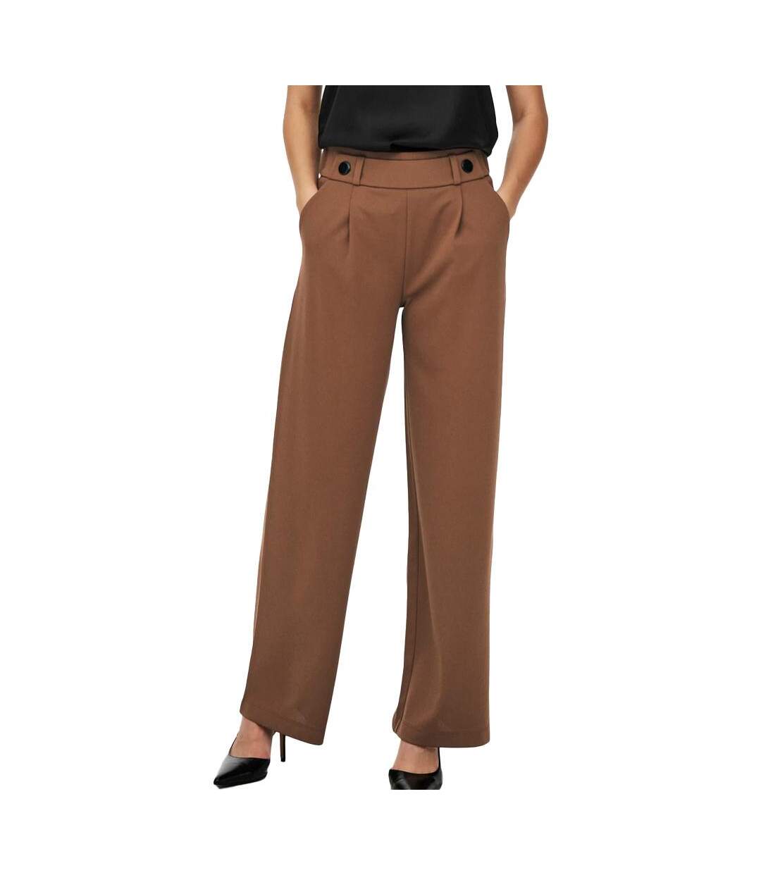 Pantalon Marron Foncé Femme JDY Geggo - L-L32-1