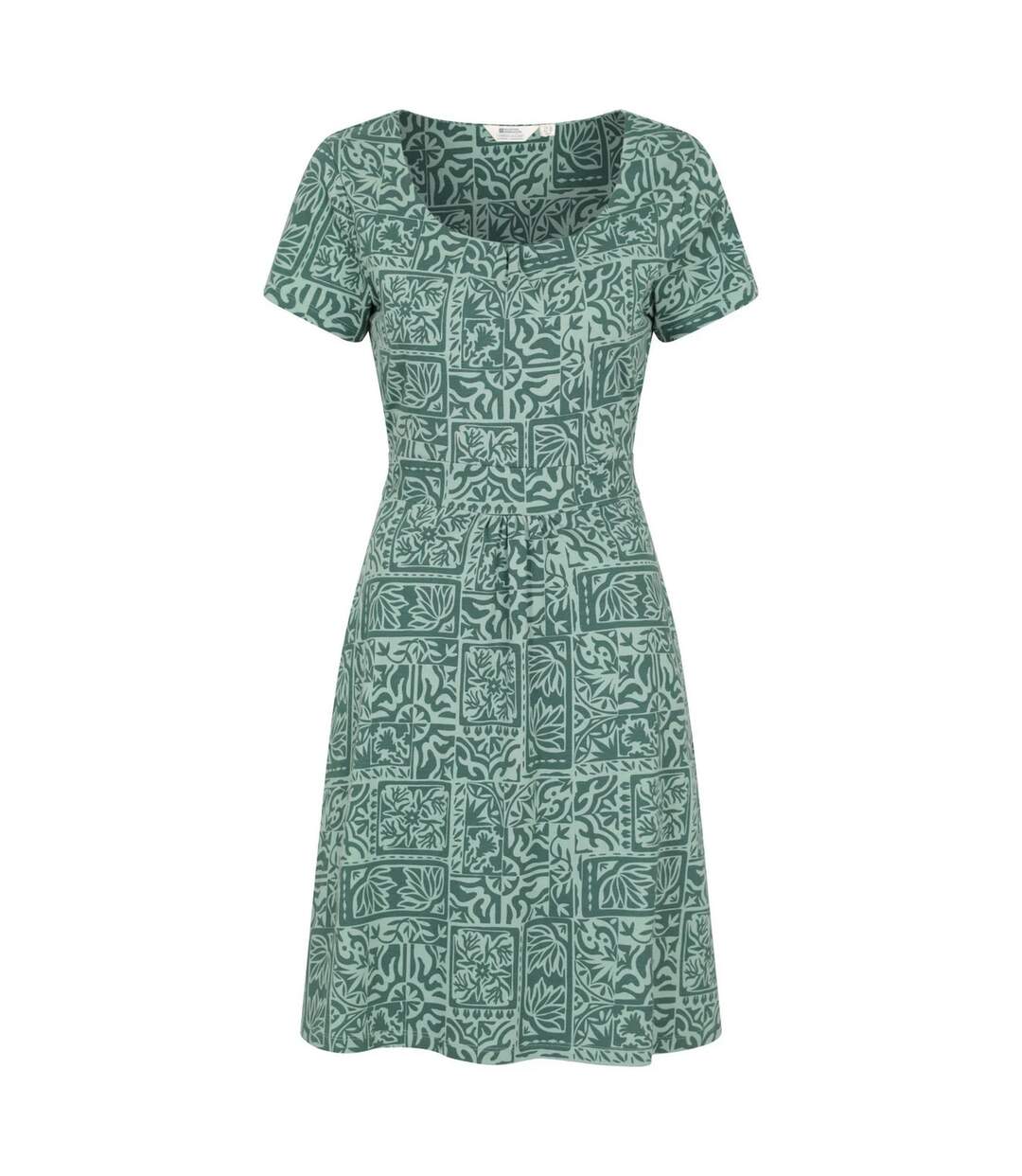 Robe Manches Courtes Motif/style À Motifs Orchid Femme Vert Vif Imprimé Mountain Warehouse-1