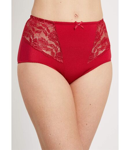 Culotte gainante maille microfibre et dentelle