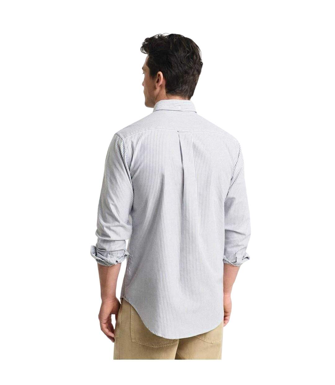 Mens Classic Stripe Detail Oxford Button-down Shirt Persian Blue Gant-3