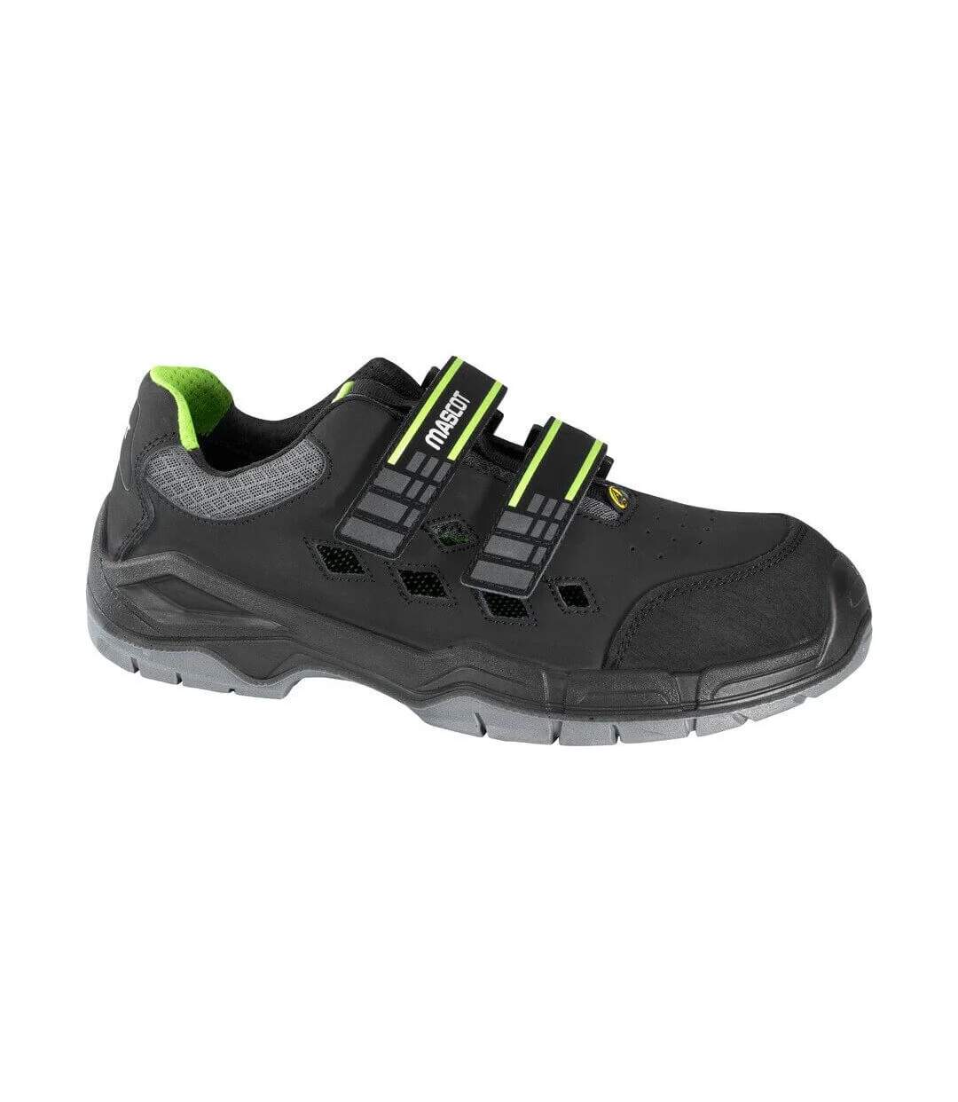Womens/ladies Alpamayo Coated Leather Safety Sandals Black Mascot-1