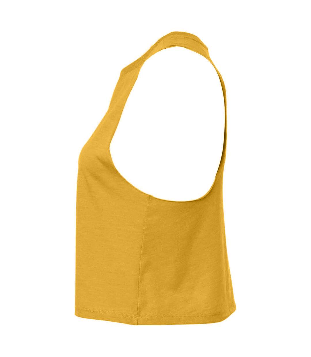 Débardeur femme jaune foncé chiné Bella + Canvas-3