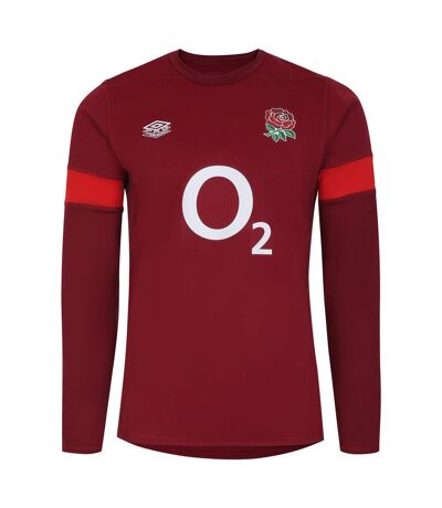 Umbro Mens England Rugby 23/24 Drill Top (Tibetan Red/Flame Scarlet)