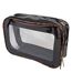 3 Piece Ladies Cosmetic Bag Set Leopard Print Makeup Toiletry Travel Bags-5