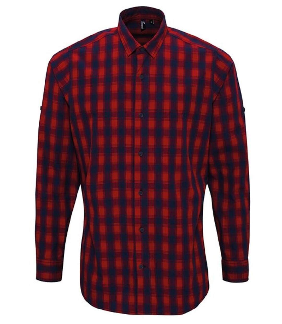 Chemise manches longues - Homme - PR250 - rouge et marine