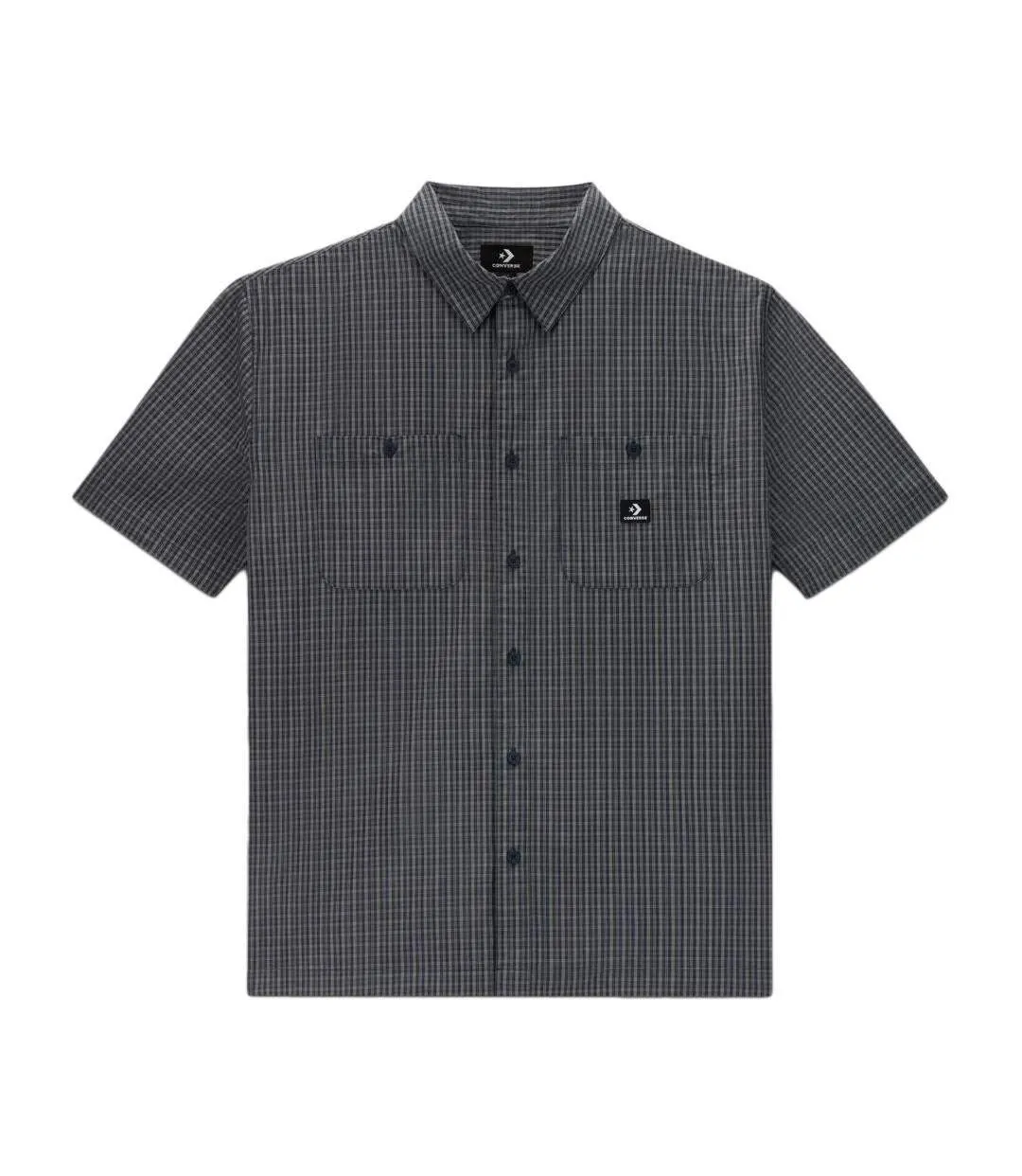 Chemise grise homme converse plaid-1