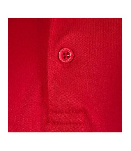 Mens Performance Golf Polo Shirt Red Island Green