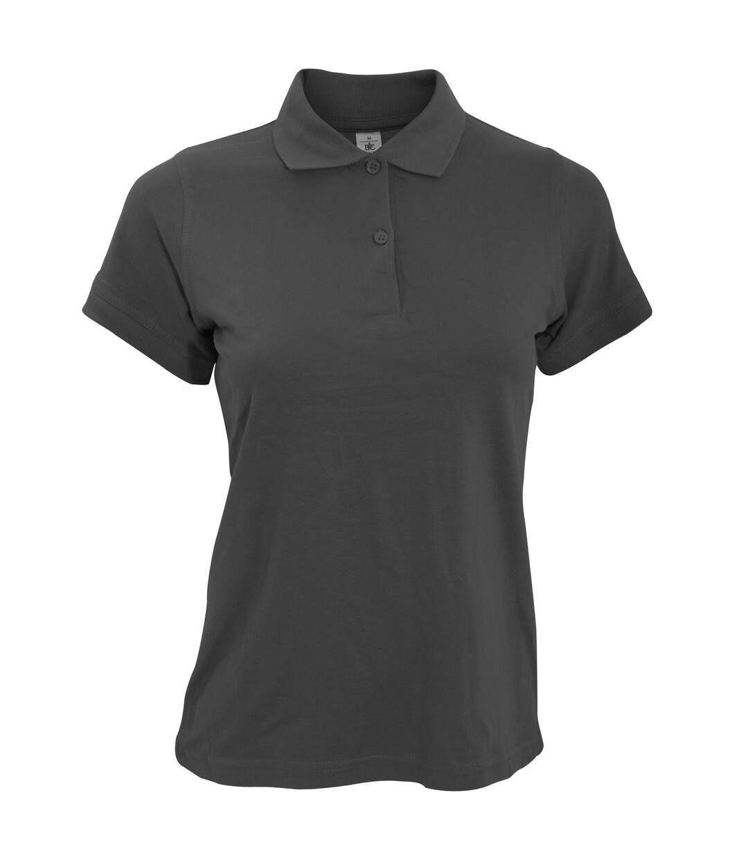 Polo à manches courtes safran pure femme gris foncé B&C