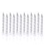 Lot de 12 Bougies d'Anniversaire Métalliques 6cm Argent-1