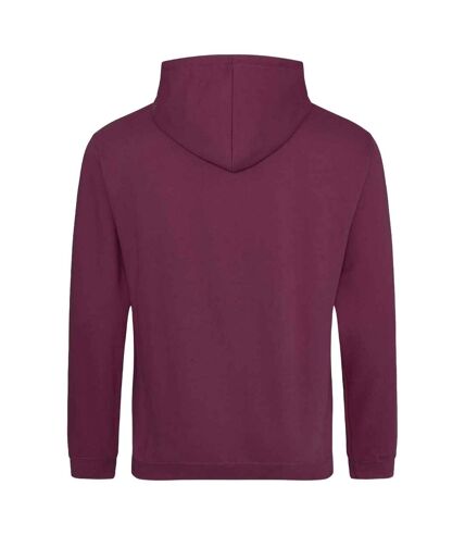 Sweat à capuche college adulte bordeaux fumé Awdis