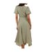 Robe Mi-longue Motif/style Floral Femme Jaune Brave Soul-3
