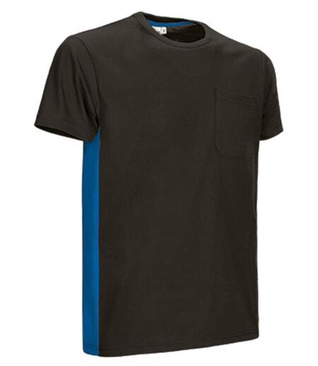 T-shirt bicolore - Unisexe - réf THUNDER - noir et bleu roi