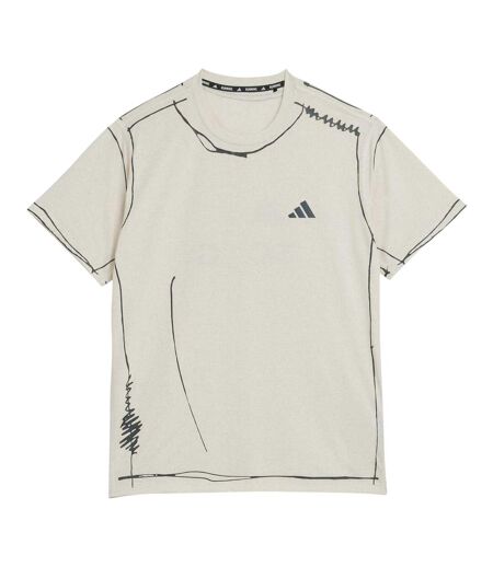 Mens Doodle Logo Loose Fit T-shirt Ivory Adidas