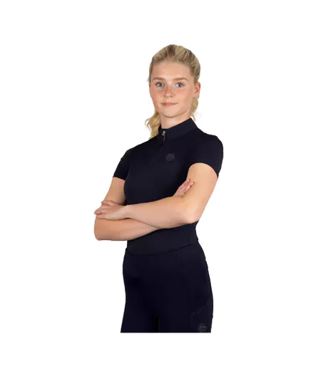 Womens/ladies Hamilton Sparkle Sports Top Navy Coldstream