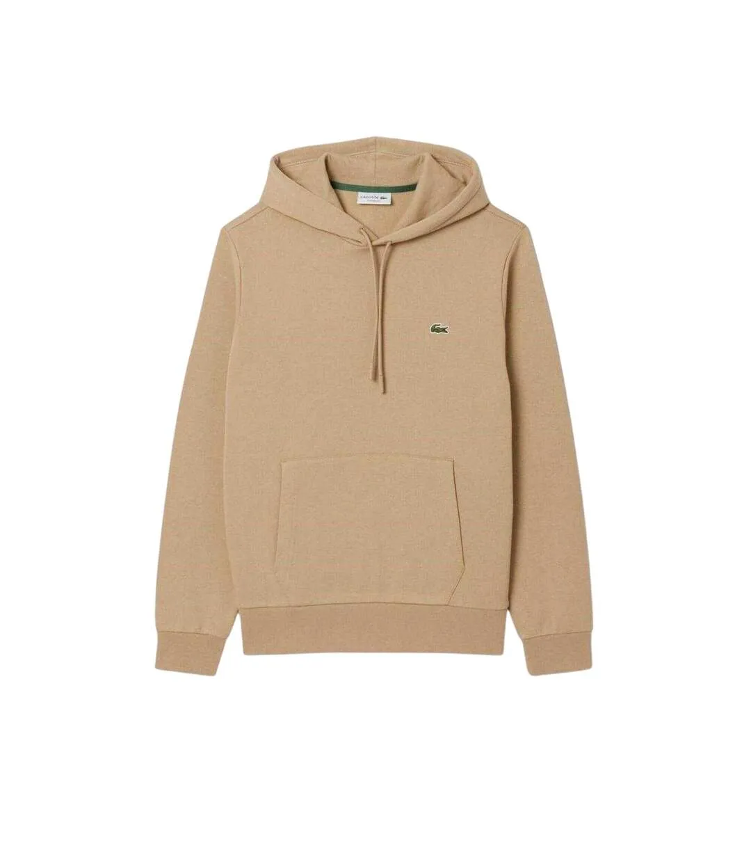 Mens Basic Pullover Hoodie Beige Lacoste-2