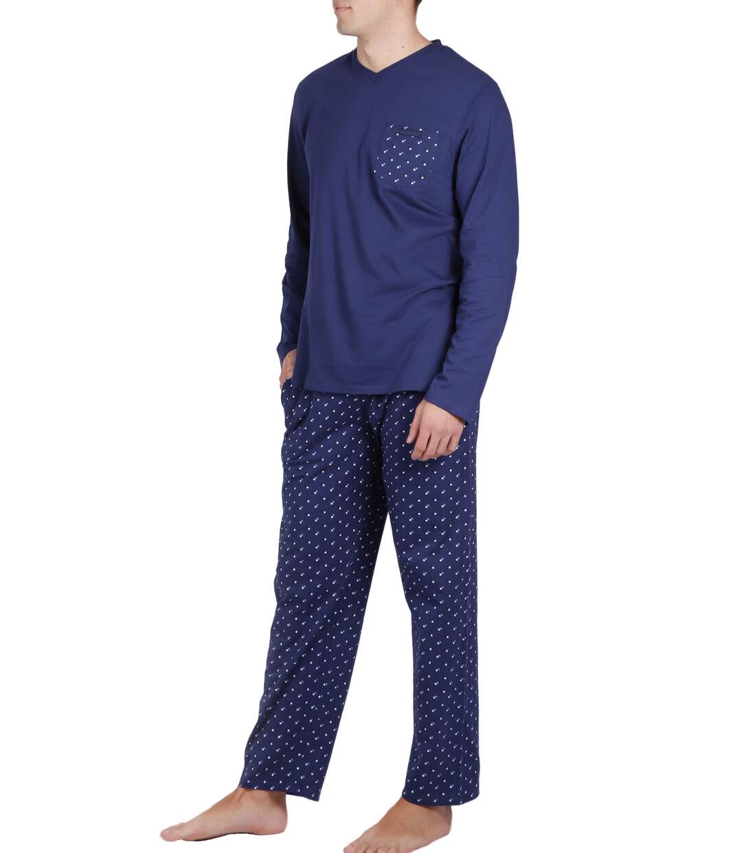 Pyjama pantalon et haut manches longues Travel Checks Antonio Pyjamas Chemises de nuit Admas en coloris Bleu Femme Vêtements homme Vêtements de nuit homme Pyjamas et vêtements dintérieur 