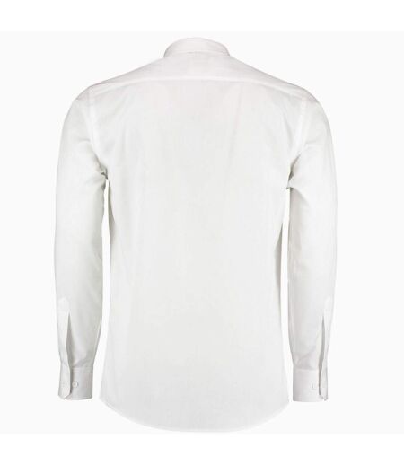 Kustom Kit Mens Poplin Tailored Long-Sleeved Formal Shirt (White) - UTBC5331