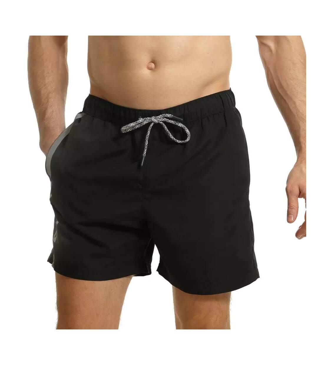 Short de bain homme noir / gris RIPT Essentials-3