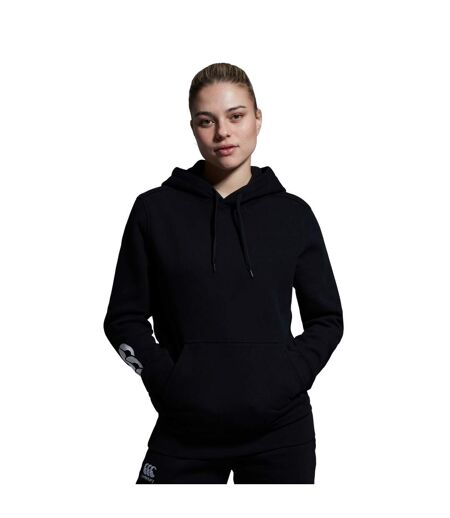 Womens/ladies Club Logo Hoodie Black Canterbury