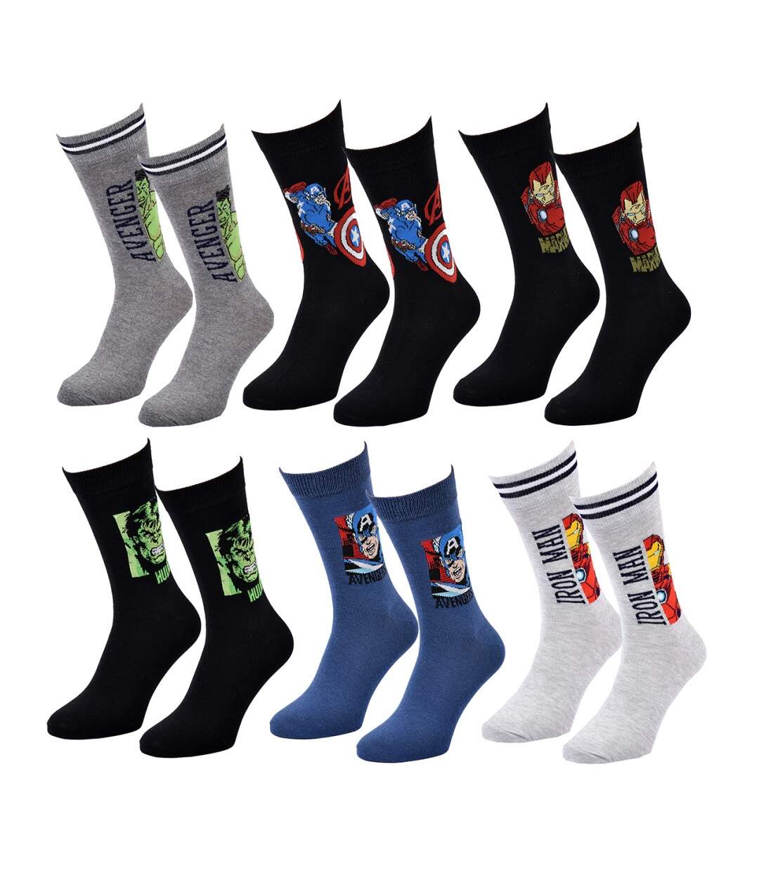 Chaussettes Pack Homme MARVEL AVENGERS - Pack de 6-2
