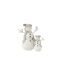 Bonhomme de Neige Déco Oiseaux 27cm Blanc-2
