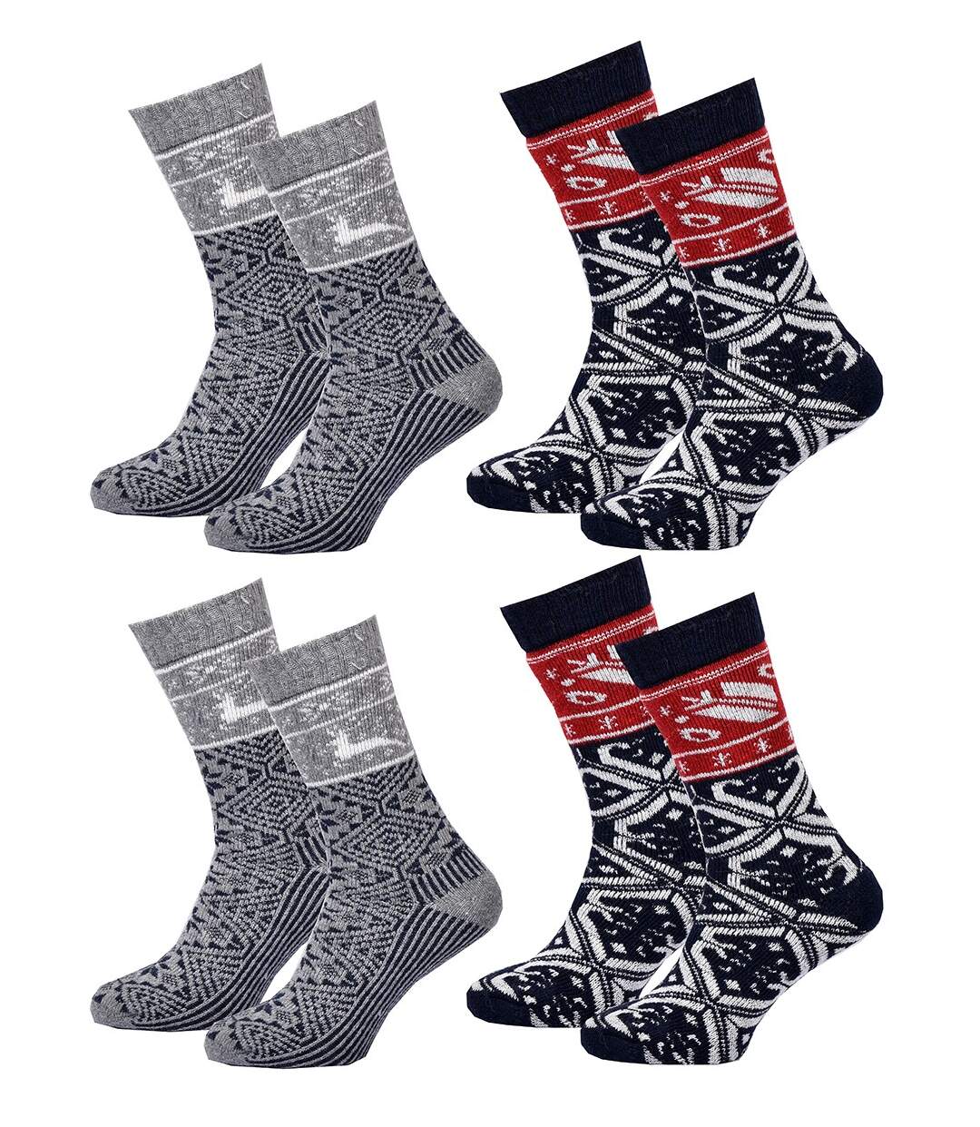 Chaussettes Homme WINTER SOCKS Pack de 4 Paires 0632 LAINE MAJORITAIRE