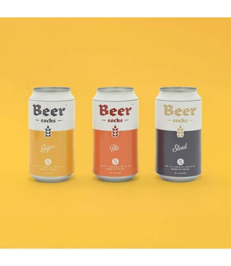 1 Pack Mens Beer Socks in a Can (Ale / Lager / Stout)